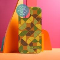 MCM Mod Circles Pattern avocado green harvest gold