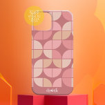MCM Mod Circles Pattern rose mauve and blush pink Case-Mate iPhone 14 Case<br><div class="desc">A mid century modern pattern with quarter circles in a funky, retro pattern. The minimal design includes a combination of rose gold, blush pink and pastel colours. You can add your name on the bottom in a simple, sans serif font. For advanced users, you can change any colour to match...</div>