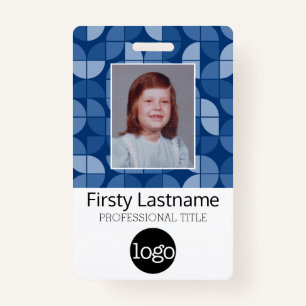 MCM Pattern - Employee Photo, Name, Bar Code, Logo ID Badge