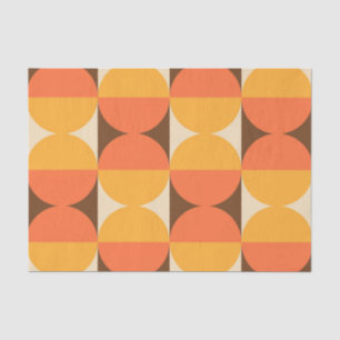 MCM Retro Geometric Half Square and Circle Pattern Tissue Paper