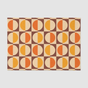 MCM Retro Geometric Half Square and Circle Pattern Tissue Paper