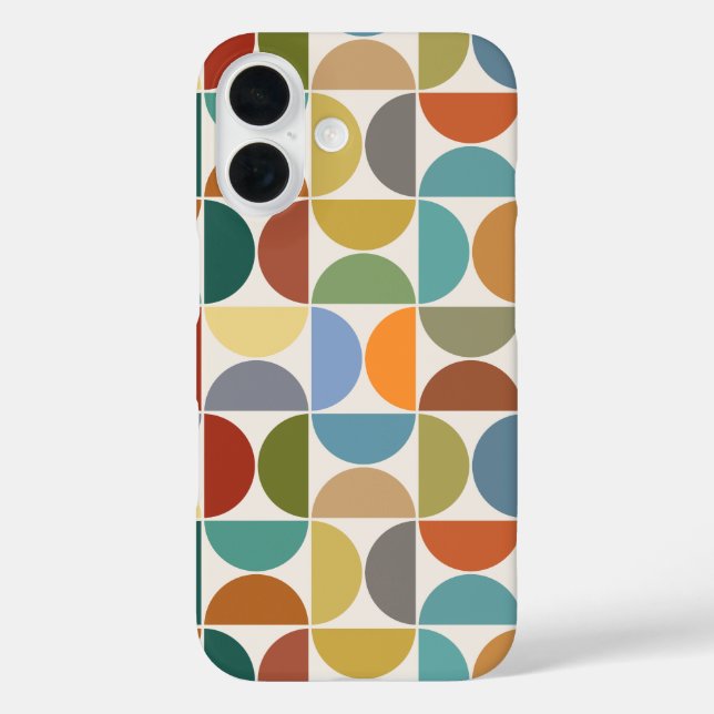 MCM Semicircles Big Pattern Colour on Cream Case-Mate iPhone Case (Back)
