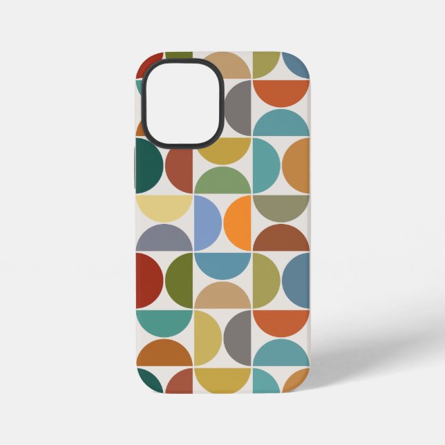 MCM Semicircles Big Pattern Colour on Cream iPhone Case (Back)