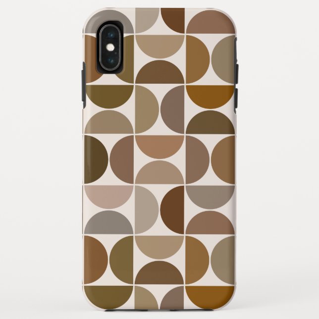 MCM Semicircles Browns+Cream Big Pattern Case-Mate iPhone Case (Back)
