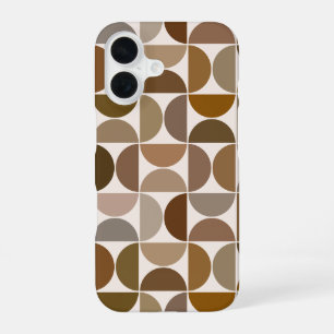 MCM Semicircles Browns+Cream Big Pattern iPhone 16 Case