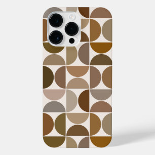 MCM Semicircles Browns+Cream Big Pattern iPhone 14 Pro Max Case