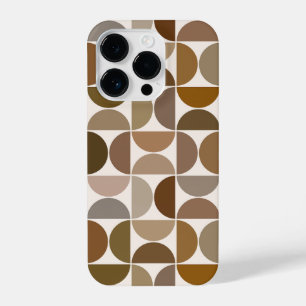 MCM Semicircles Browns+Cream Big Pattern iPhone 14 Pro Case