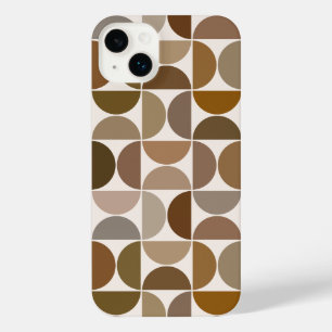 MCM Semicircles Browns+Cream Big Pattern iPhone 14 Plus Case
