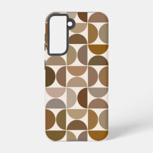 MCM Semicircles Browns+Cream Big Pattern Samsung Galaxy Case
