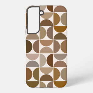 MCM Semicircles Browns+Cream Big Pattern Samsung Galaxy Case
