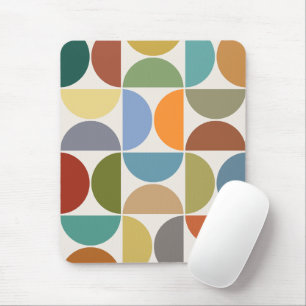 MCM Semicircles Colour on Cream Mouse Mat
