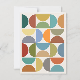 MCM Semicircles Colour on Cream Postcard