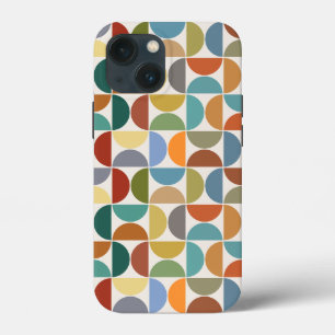 MCM Semicircles Pattern Color on Cream iPhone 13 Mini Case