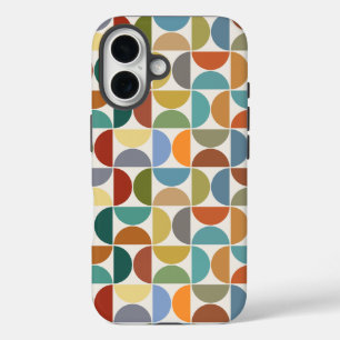MCM Semicircles Pattern Color on Cream iPhone 16 Case