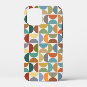 MCM Semicircles Pattern Color on Cream iPhone 12 Mini Case