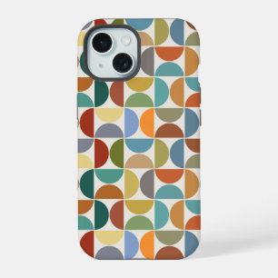 MCM Semicircles Pattern Color on Cream iPhone 15 Case