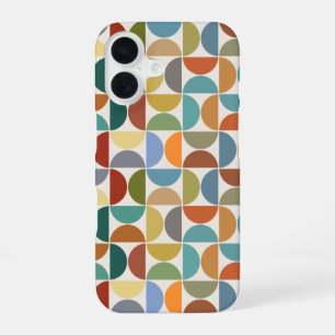 MCM Semicircles Pattern Color on Cream iPhone 16 Case