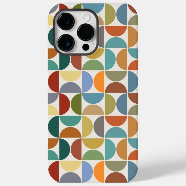 MCM Semicircles Pattern Colour on Cream Case-Mate iPhone Case (Back)