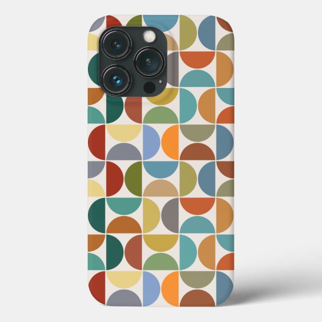 MCM Semicircles Pattern Colour on Cream Case-Mate iPhone Case (Back)