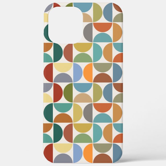 MCM Semicircles Pattern Colour on Cream Case-Mate iPhone Case (Back)