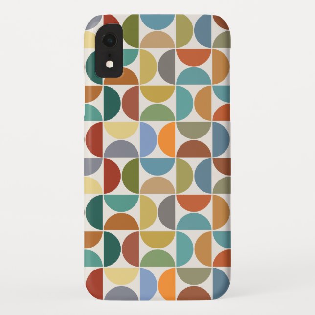 MCM Semicircles Pattern Colour on Cream Case-Mate iPhone Case (Back)