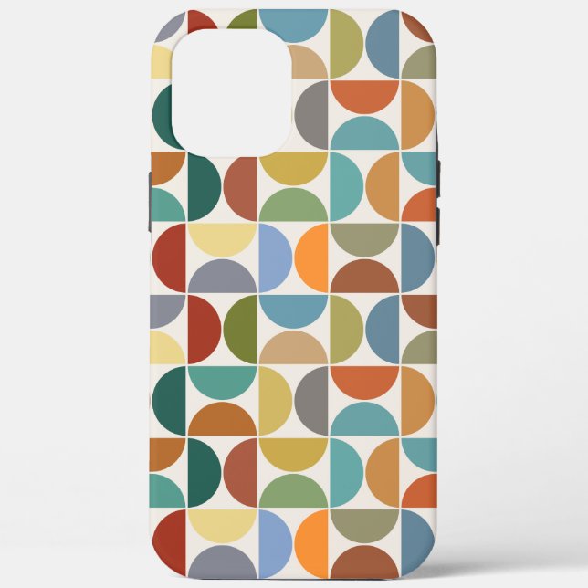 MCM Semicircles Pattern Colour on Cream Case-Mate iPhone Case (Back)