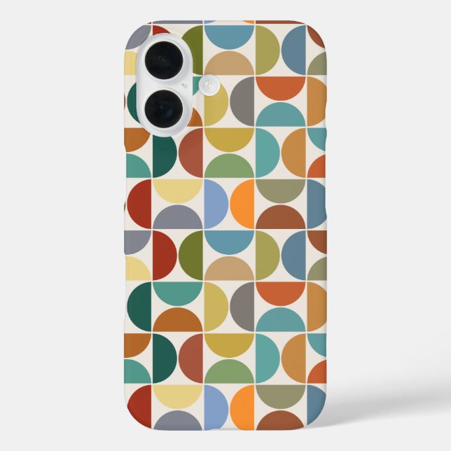MCM Semicircles Pattern Colour on Cream Case-Mate iPhone Case (Back)