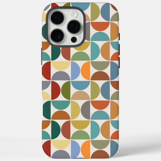 MCM Semicircles Pattern Colour on Cream Case-Mate iPhone Case (Back)