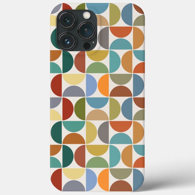 MCM Semicircles Pattern Colour on Cream Case-Mate iPhone Case (Back)