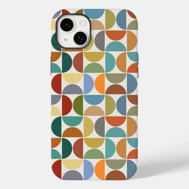 MCM Semicircles Pattern Colour on Cream Case-Mate iPhone Case (Back)