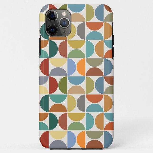 MCM Semicircles Pattern Colour on Cream Case-Mate iPhone Case (Back)