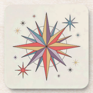 MCM Starburst Cream Coaster Set
