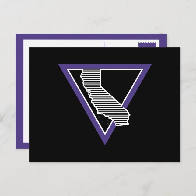 mcm striped california triangle postcard (Front/Back)