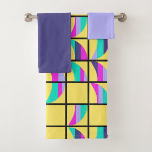 MCM Tic-Tac-Toe Bath Towel Set