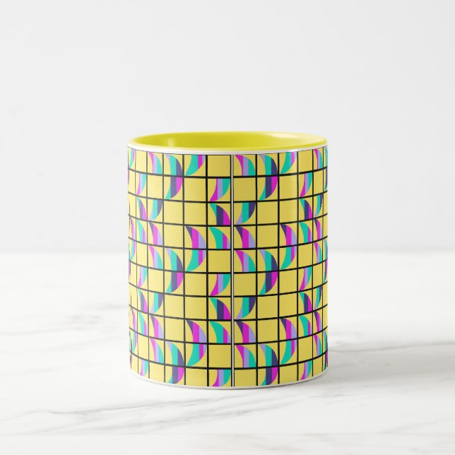 MCM Tic-Tac-Toe  Two-Tone Coffee Mug (Center)