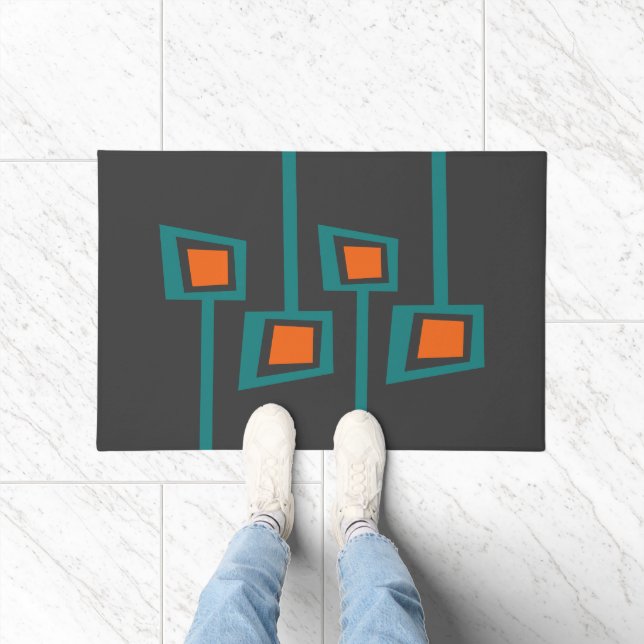 MCM WELCOME MAT - Orange and Teal (Indoor)