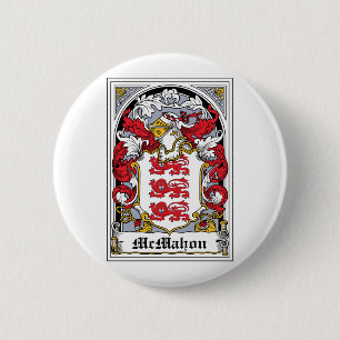 McMahon Family Crest 6 Cm Round Badge