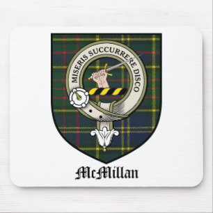 McMillan Clan Crest Badge Tartan Mouse Mat