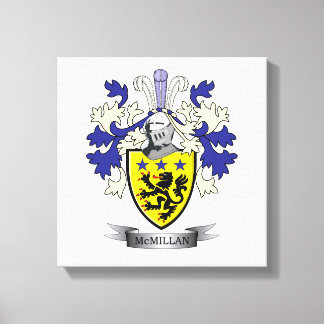 McMillan Family Crest Coat of Arms Canvas Print