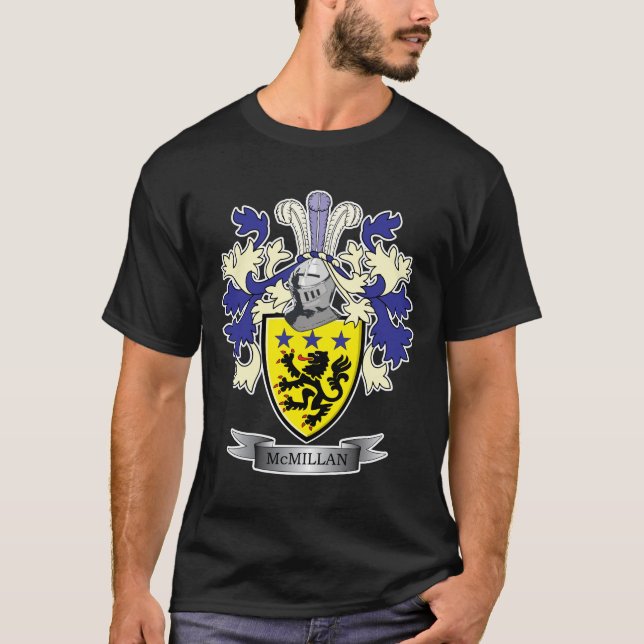 McMillan Family Crest Coat of Arms T-Shirt (Front)