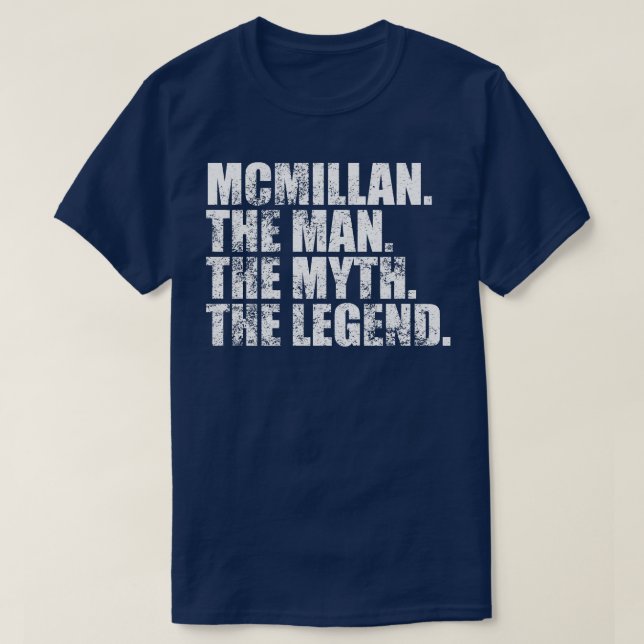 McmillanMcmillan Family name Mcmillan last Name Mc T-Shirt (Design Front)