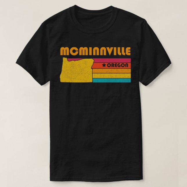 McMinnville Oregon Vintage Distressed Souvenir T-Shirt (Design Front)