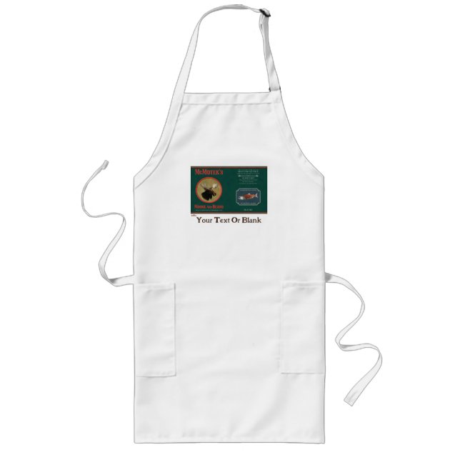 McMotek's Moose And Beans Label Long Apron (Front)