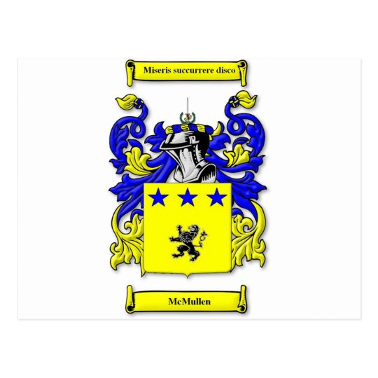 McMullen Coat of Arms Postcard Zazzle.co.uk