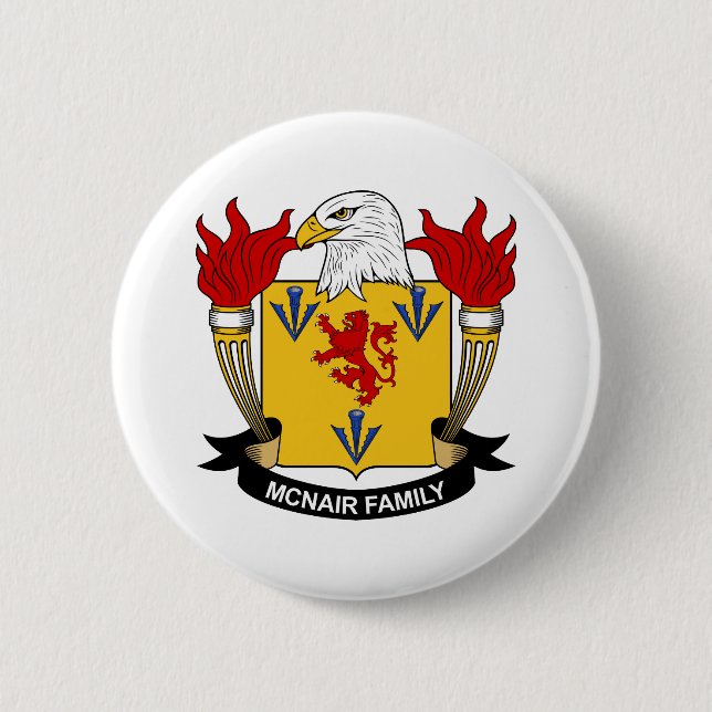 McNair Family Crest 6 Cm Round Badge (Front)