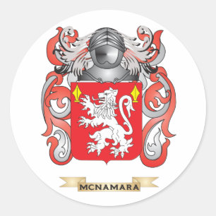 McNamara Coat of Arms (Family Crest) Classic Round Sticker