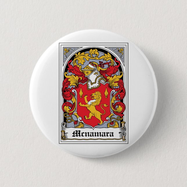 Mcnamara Family Crest 6 Cm Round Badge (Front)