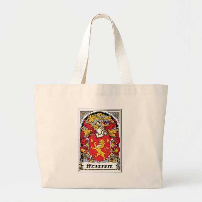 Mcnamara Family Crest Large Tote Bag (Front)
