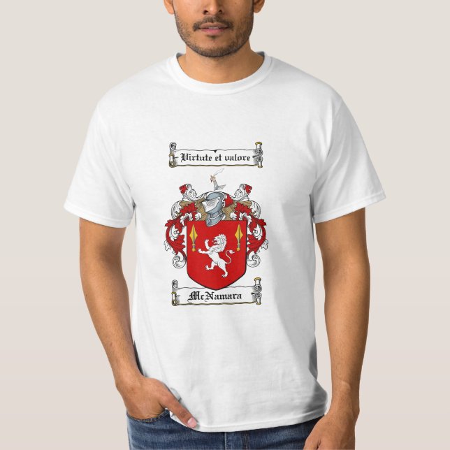Mcnamara Family Crest - Mcnamara Coat of Arms T-Shirt (Front)