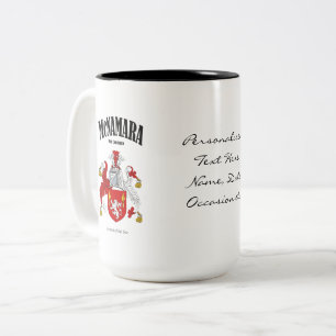 McNamara Family Crest, Translation & Meaning Two-Tone Coffee Mug
